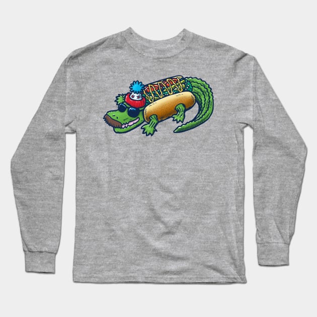 Da Chicago Gator Dog Long Sleeve T-Shirt by nickv47